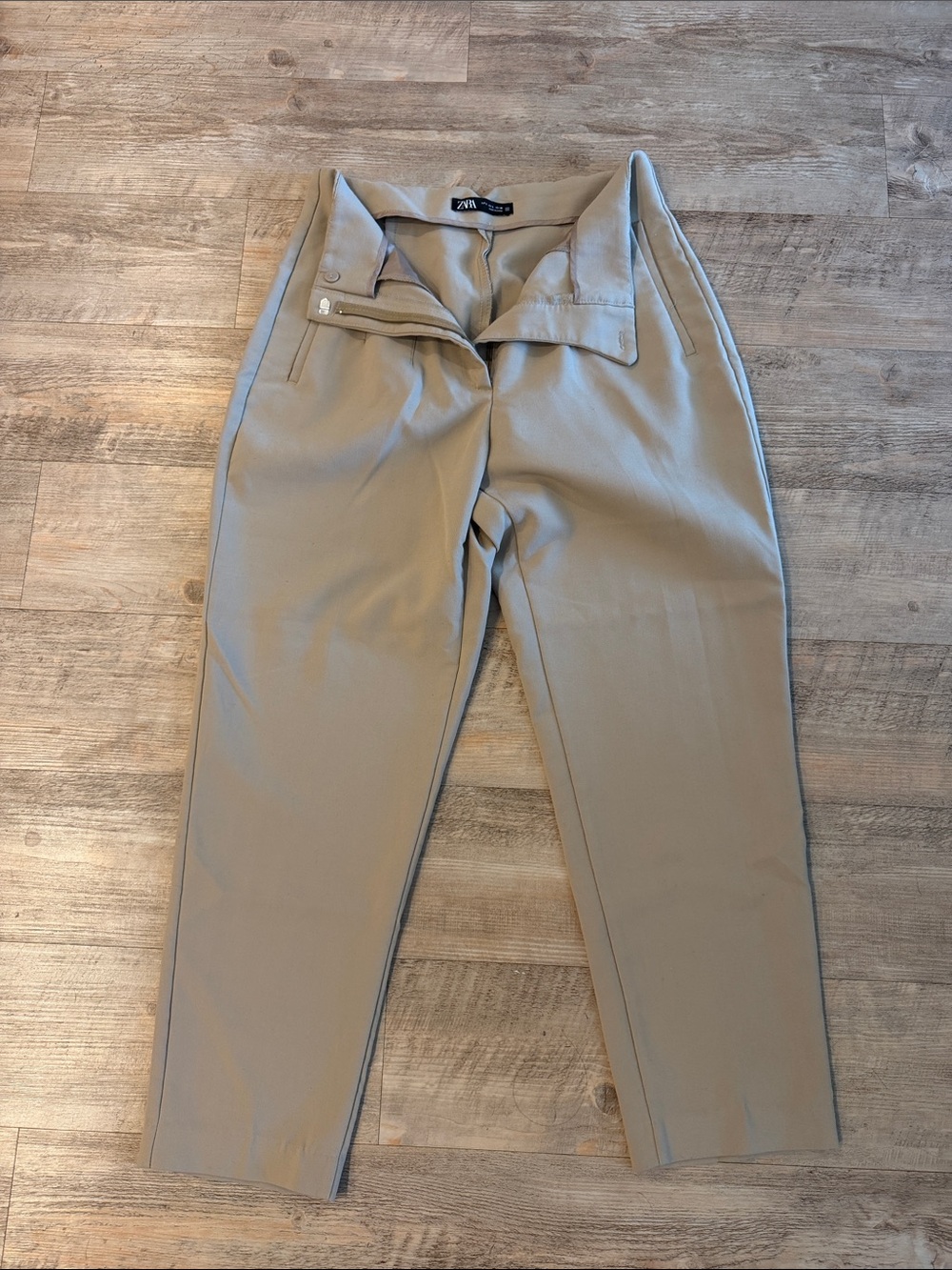 Zara Men Sand Beige Dress Pants - Slim Tapered